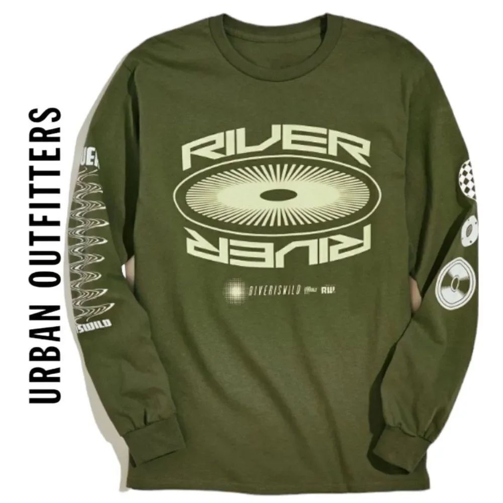 NEW Riveriswild UO Urban Outfitters Spirals Long Sleeve Shirt T-Shirt Tee M L